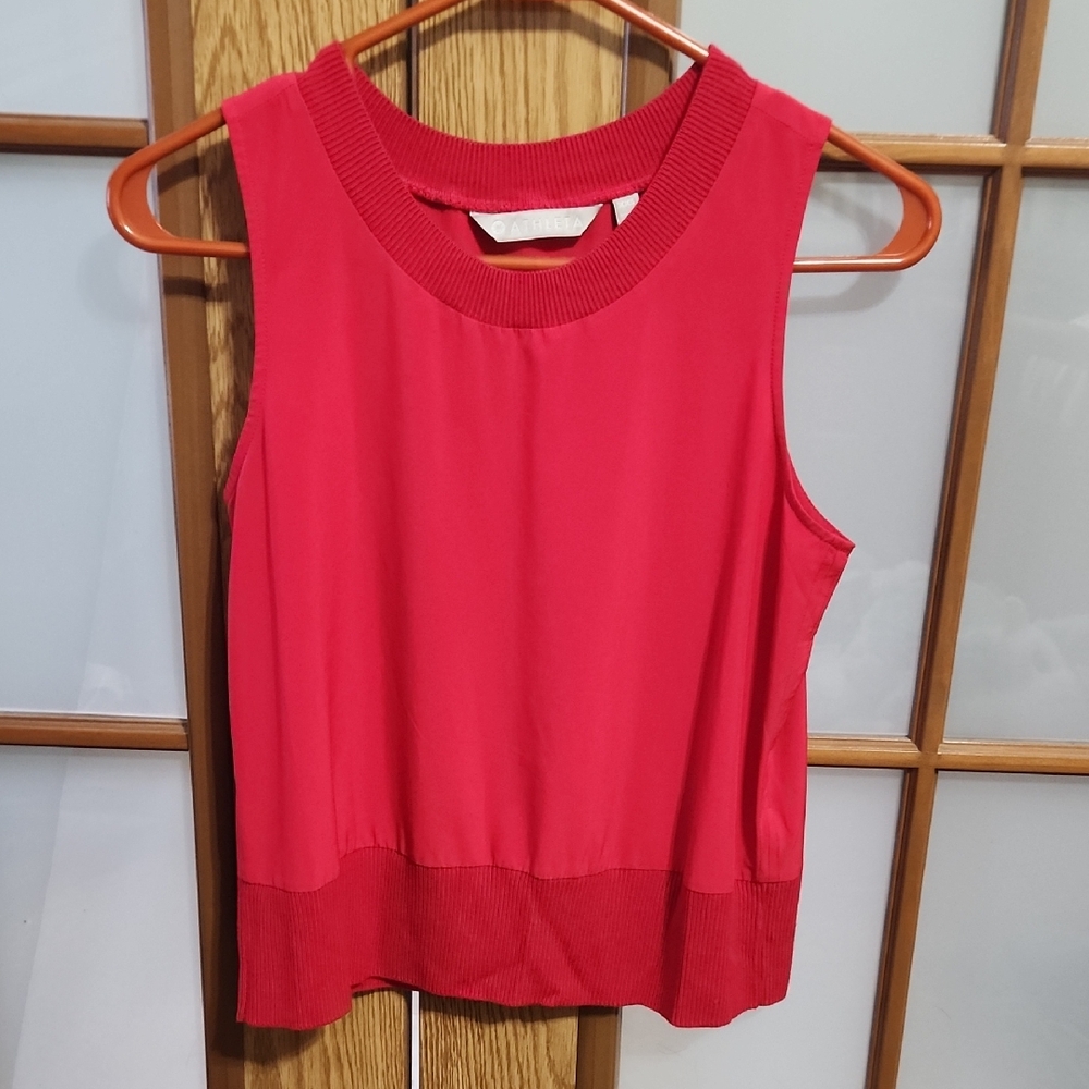 Athleta Zephyr Vibrant Red Tank Top Size XXS